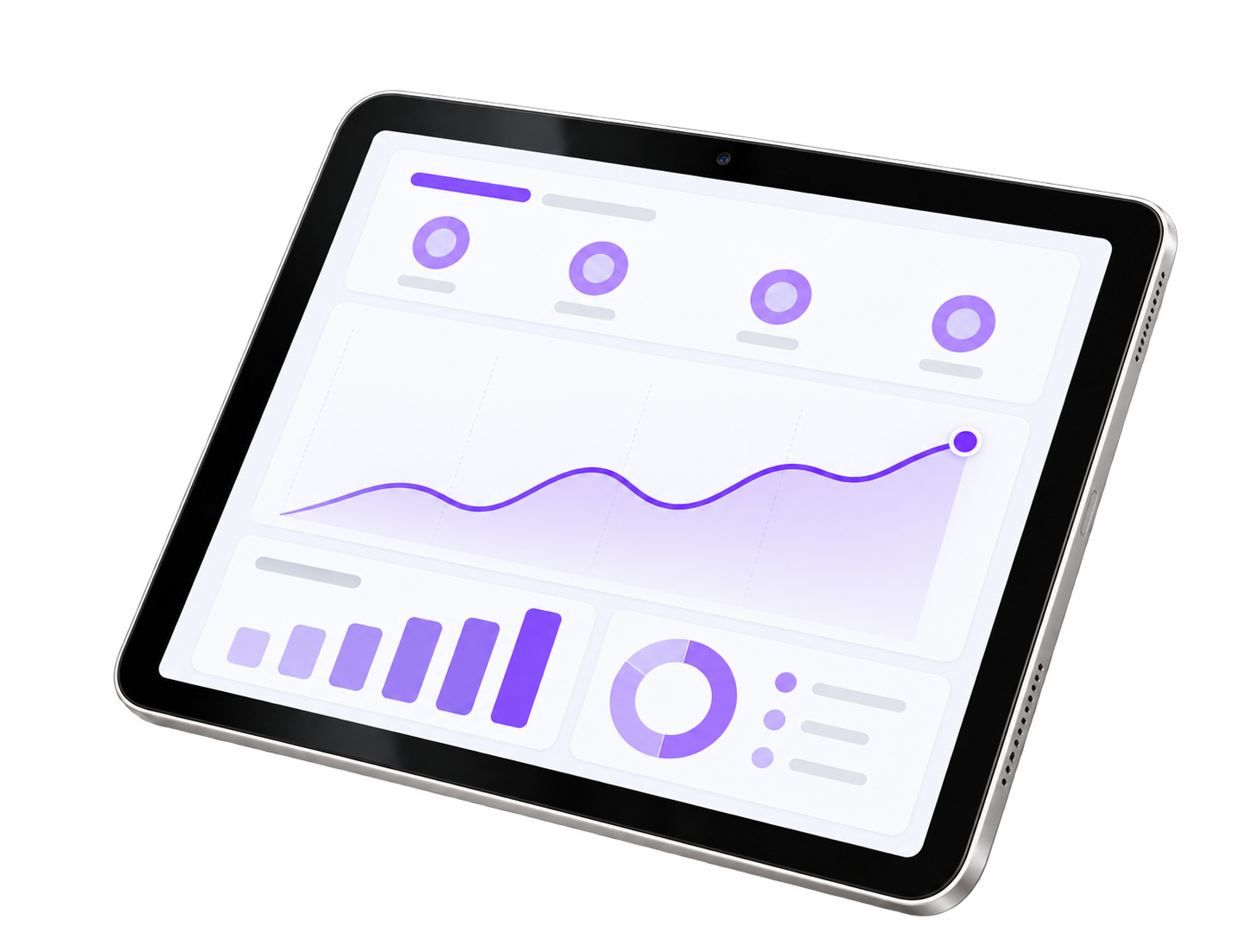 Tablet displaying progress insights