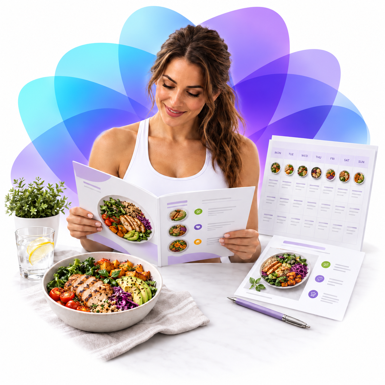 Client reviewing a gut-personalized nutrition plan