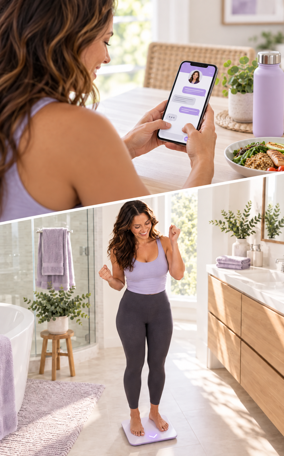 SlimReset client receiving daily practitioner support